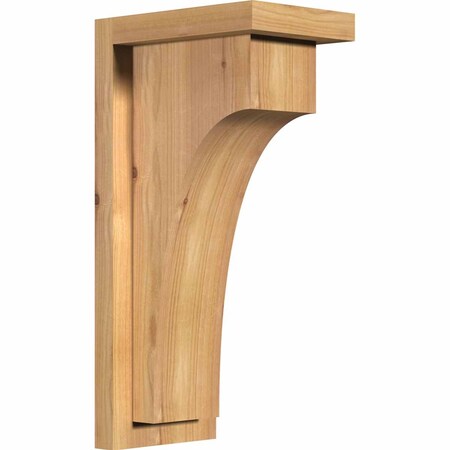 Ekena Millwork Huntington Smooth Corbel w/Backplate, Western Red Cedar, 5 1/2"W x 8"D x 16"H COR06X08X16HUN01SWR